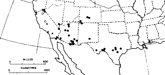 range map (1973) for Formica gnava